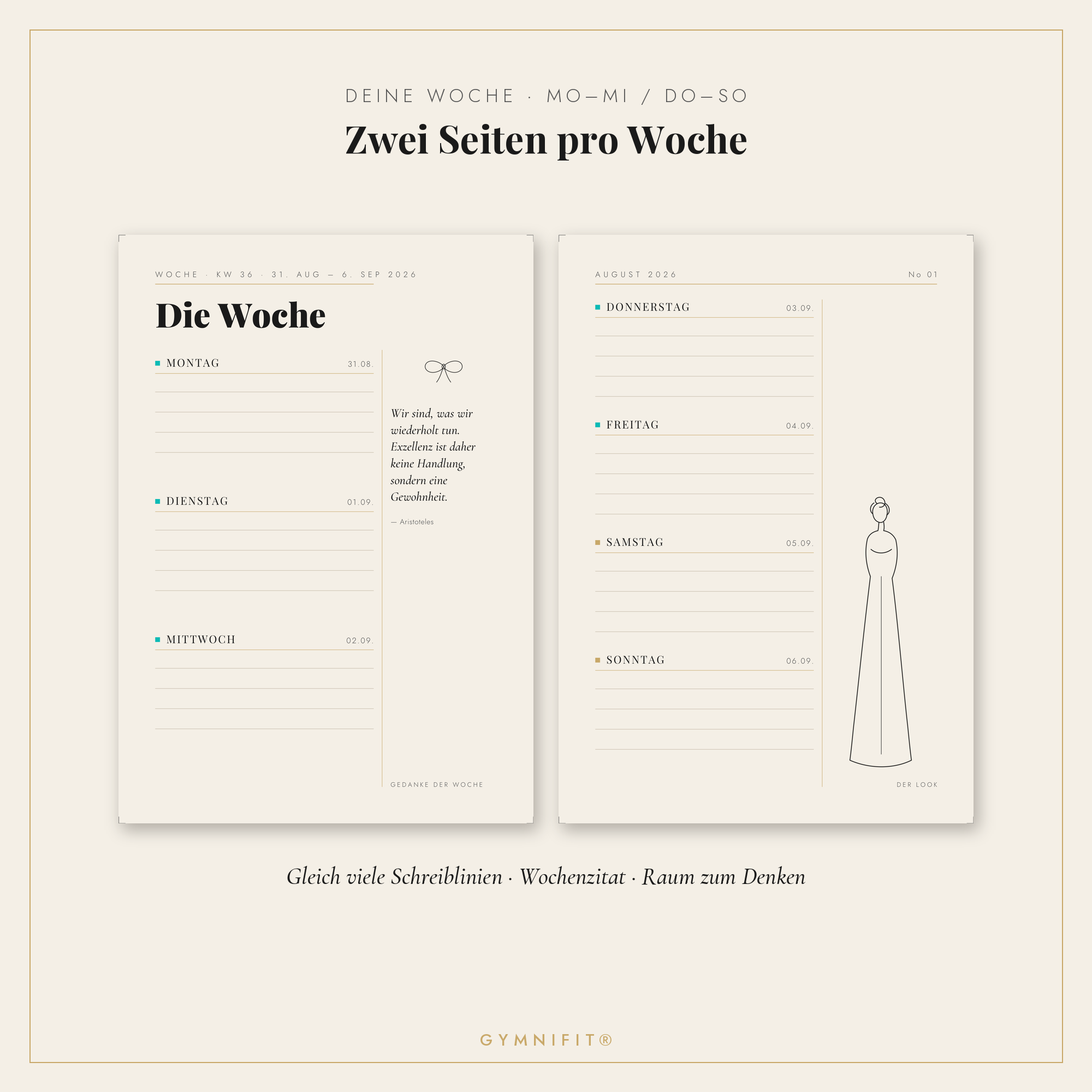 Wochendoppelseite mit Zitat